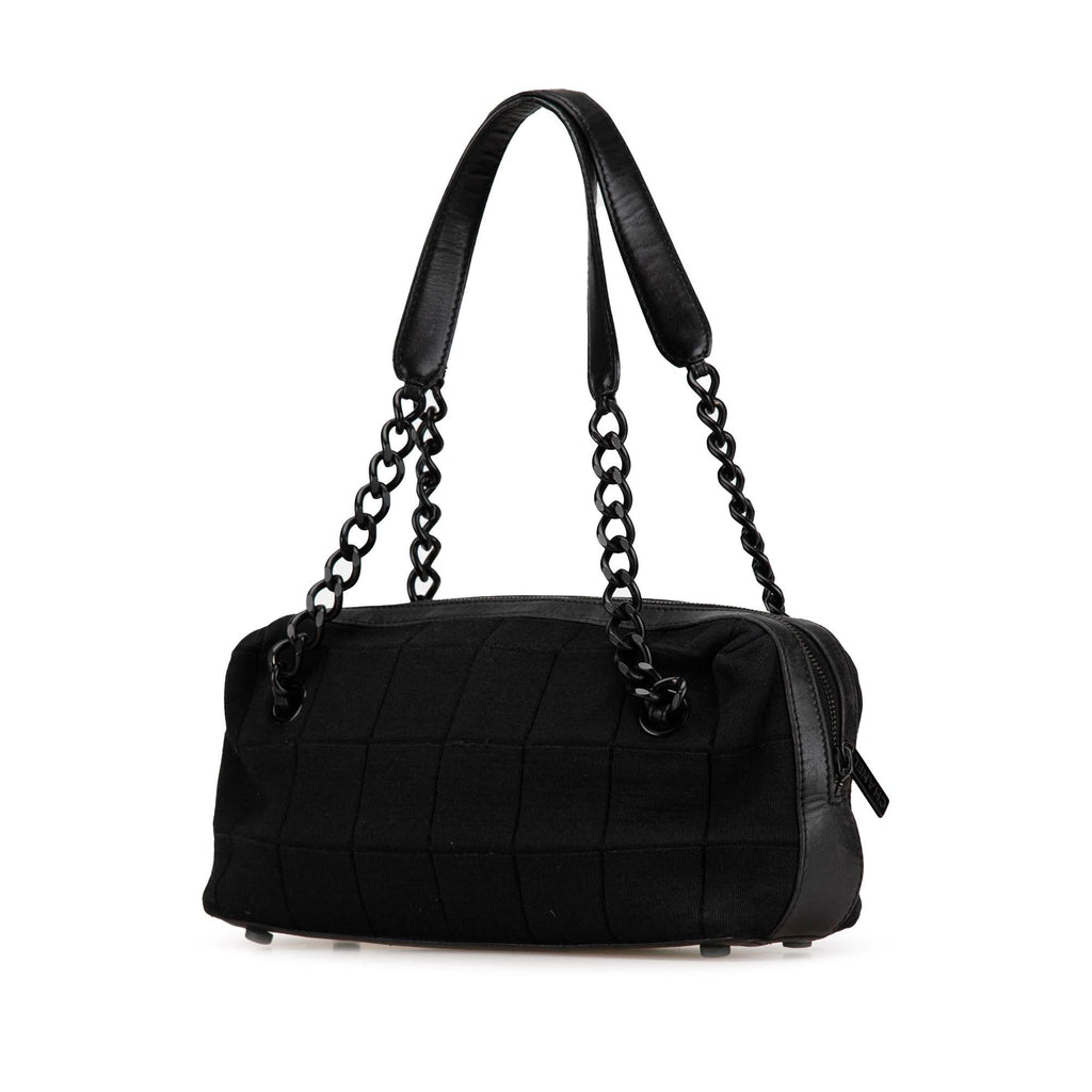 Chanel Jersey Chocolate Bar Bowler Bag (SHG-ckSb0Y)