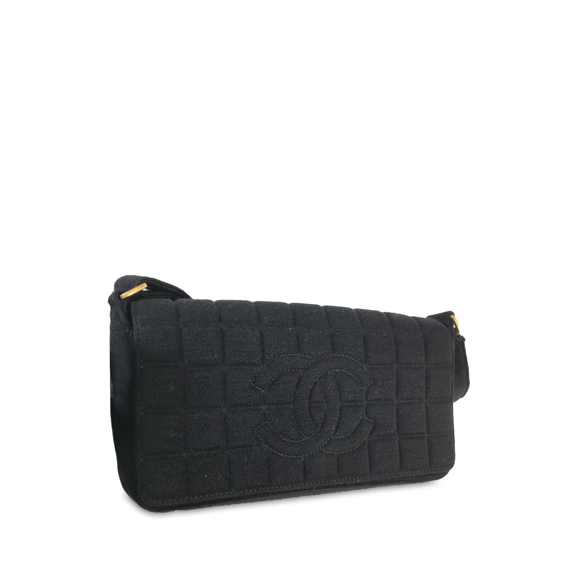 Chanel Jersey Knit Chocolate Bar Flap (SHG-Vk1C4m)