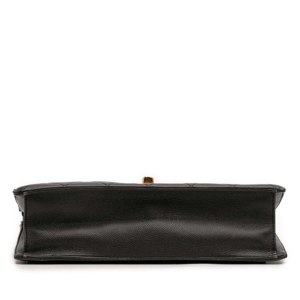 Chanel Jumbo CC Quilted Caviar Chunky Chain Flap
