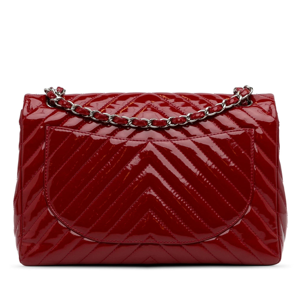 Chanel Jumbo Chevron Patent Single Flap (SHG-8b5izz)