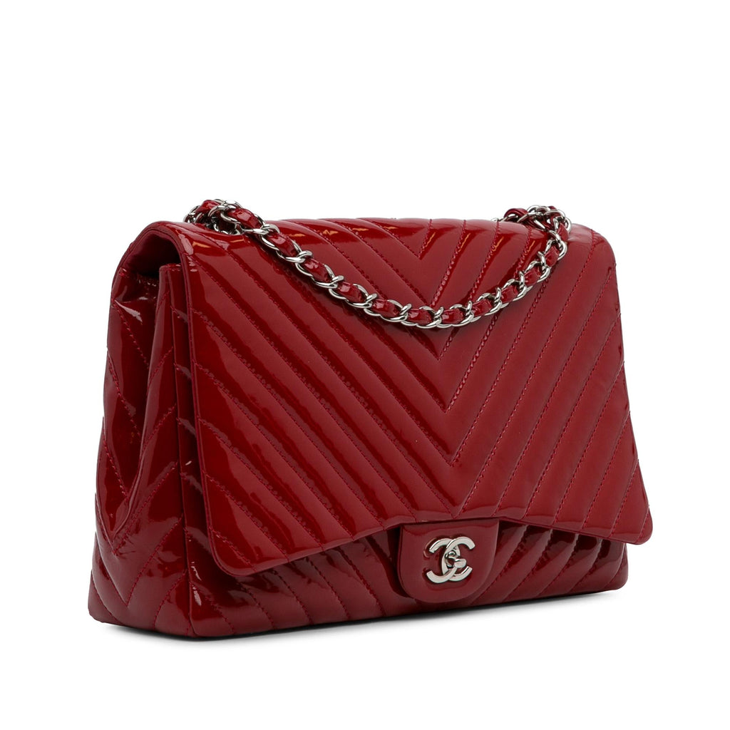 Chanel Jumbo Chevron Patent Single Flap (SHG-8b5izz)