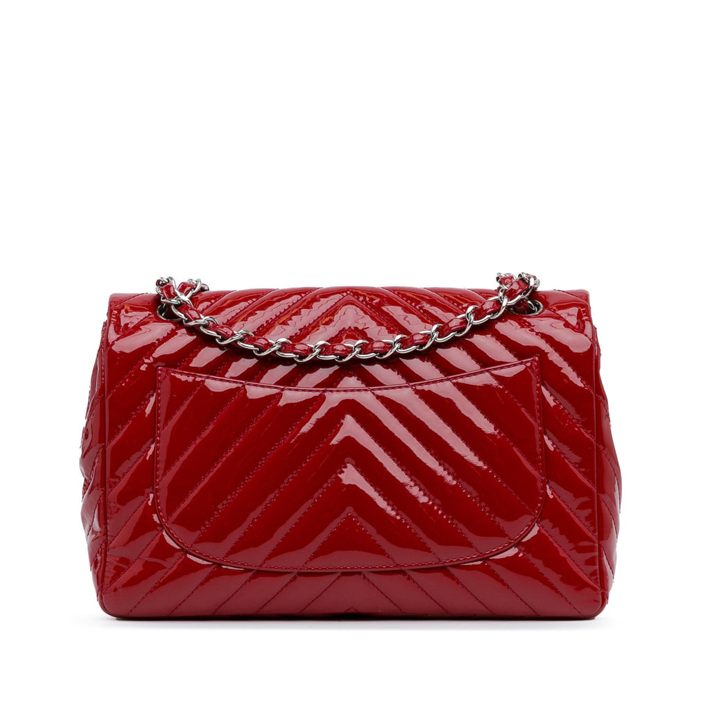 Chanel Jumbo Chevron Patent Single Flap (SHG-q2Z09k)