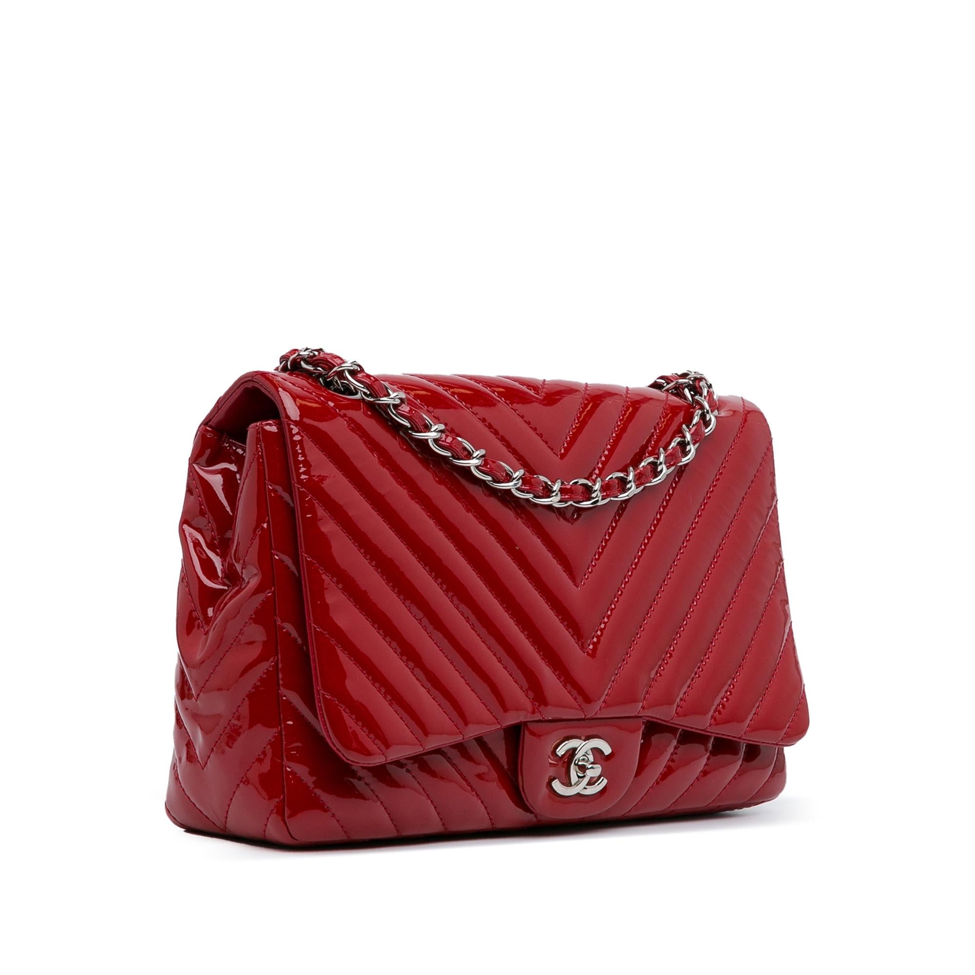 Chanel Jumbo Chevron Patent Single Flap (SHG-q2Z09k)