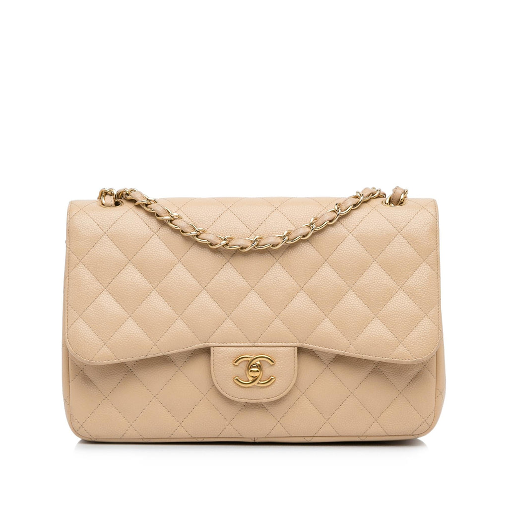 Chanel Jumbo Classic Caviar Double Flap (SHG-hLLhcE)