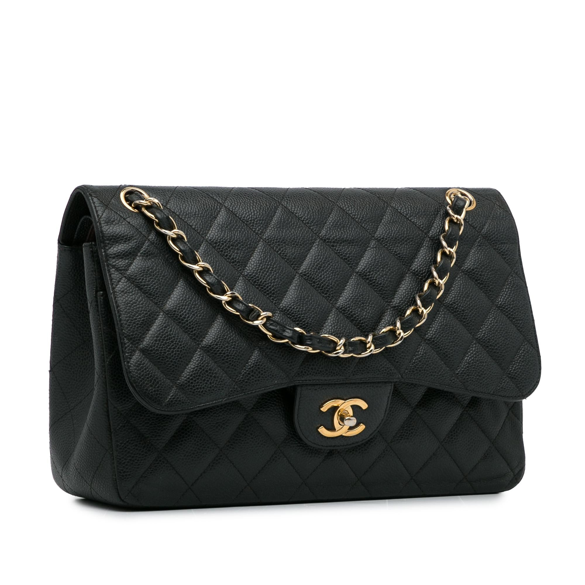 Chanel Jumbo Classic Caviar Double Flap (SHG-KP2qbj)