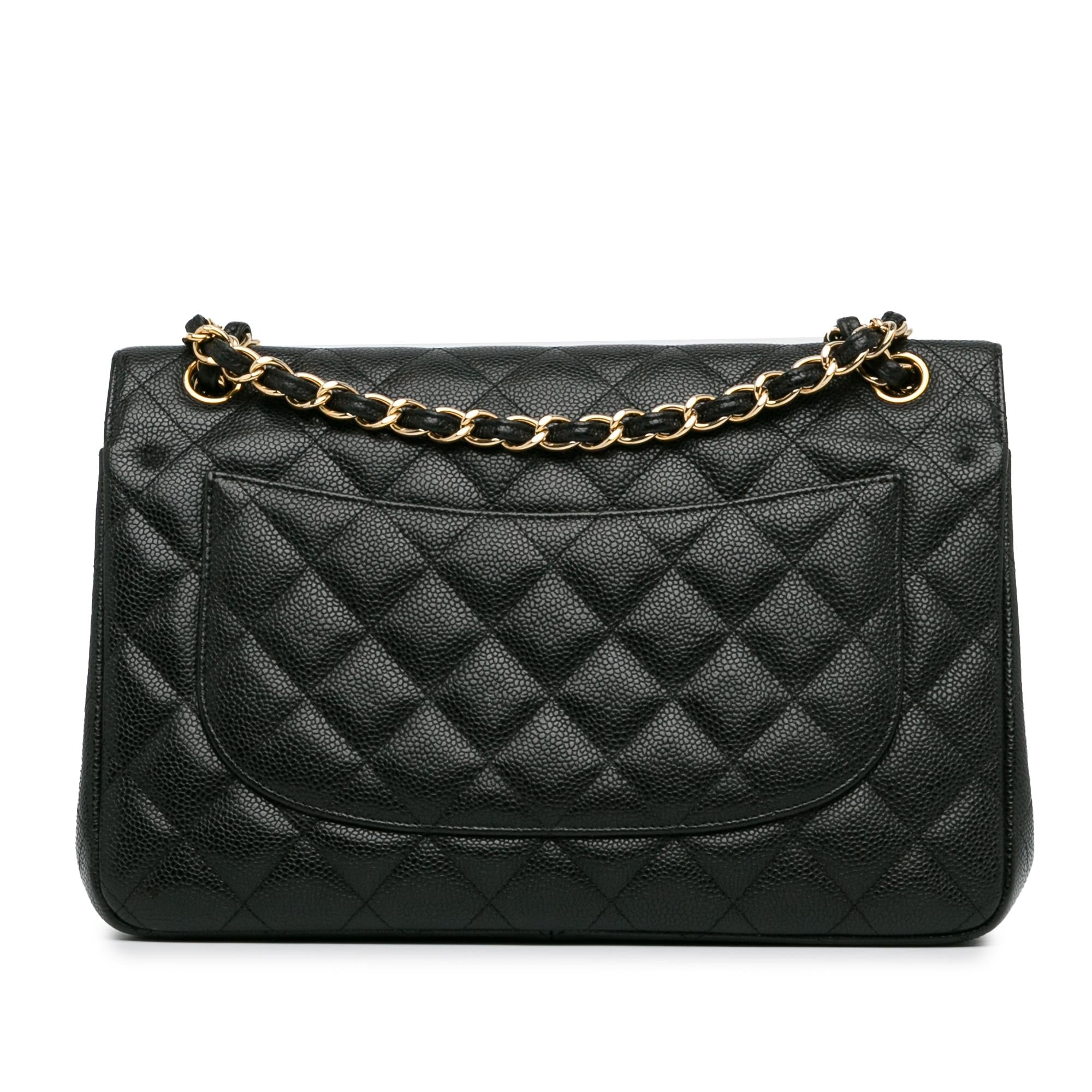 Chanel Jumbo Classic Caviar Double Flap (SHG-sybvnq)