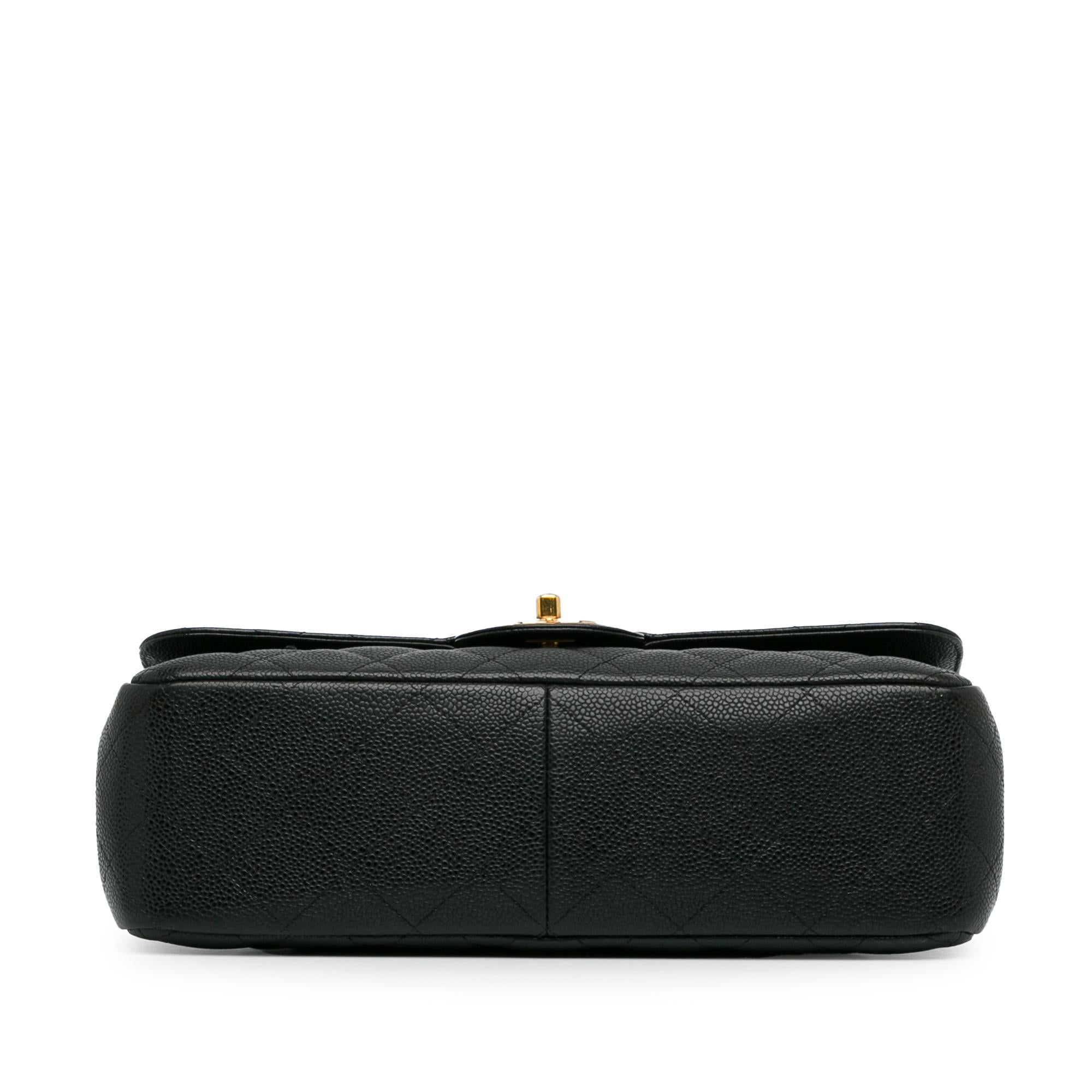 Chanel Jumbo Classic Caviar Double Flap (SHG-sybvnq)