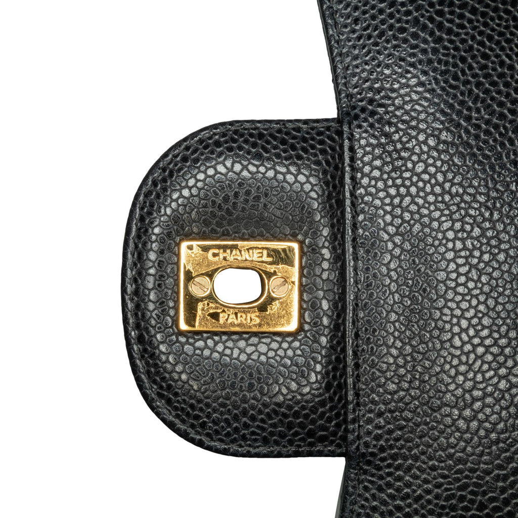 Chanel Jumbo Classic Caviar Double Flap (SHG-sybvnq)