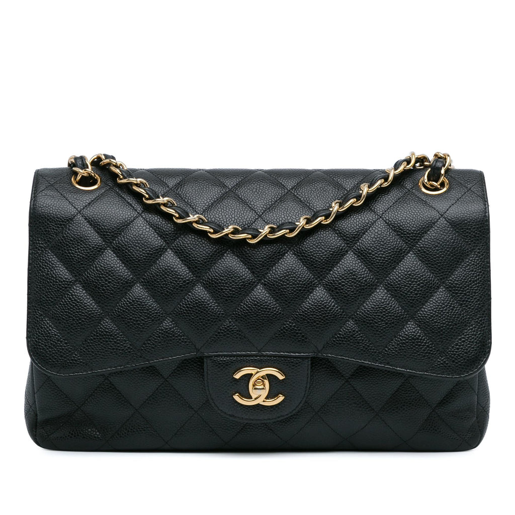 Chanel Jumbo Classic Caviar Double Flap (SHG-DrtEqA)
