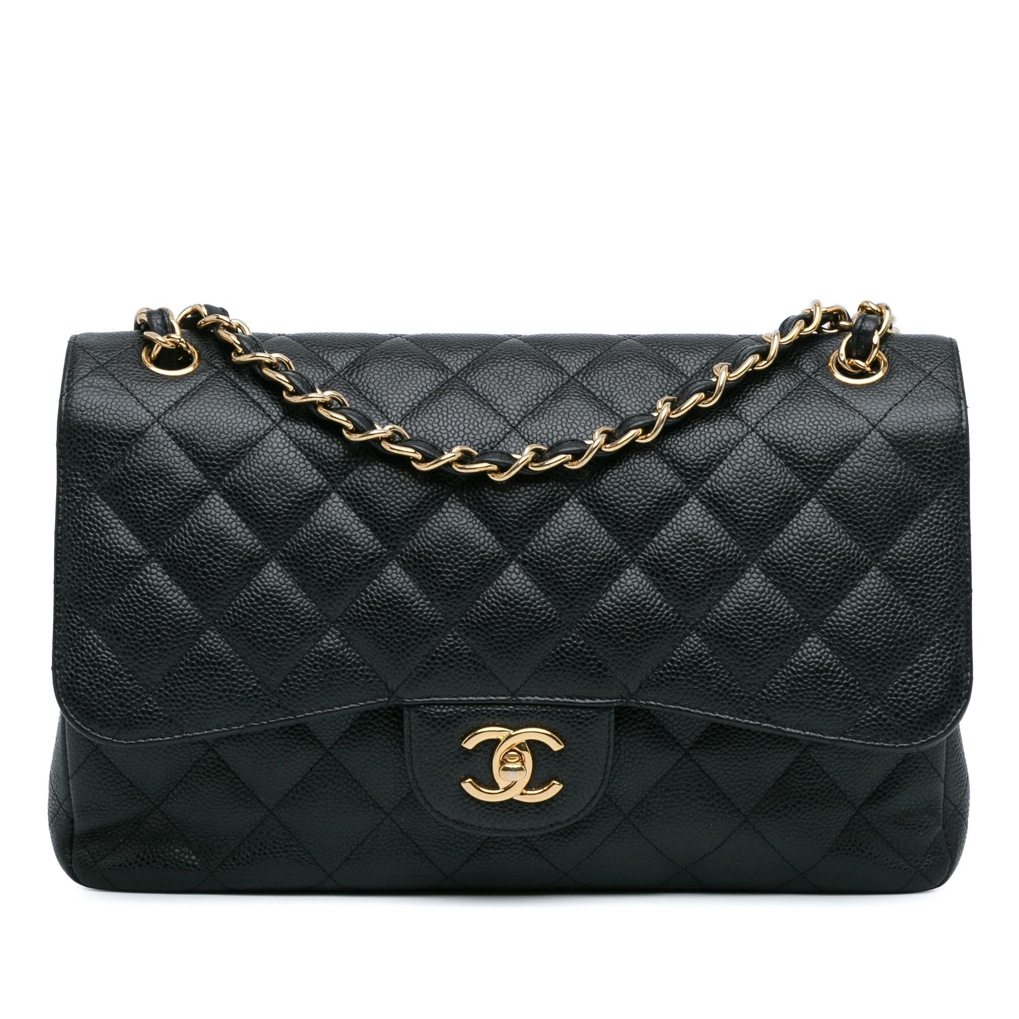 Chanel Jumbo Classic Caviar Double Flap (SHG-DrtEqA)