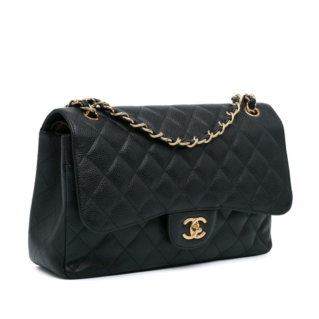 Chanel Jumbo Classic Caviar Double Flap (SHG-DrtEqA)