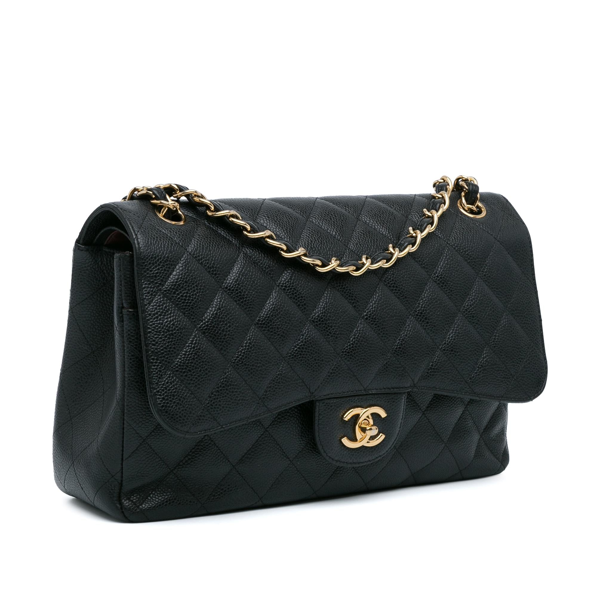 Chanel Jumbo Classic Caviar Double Flap (SHG-DrtEqA)