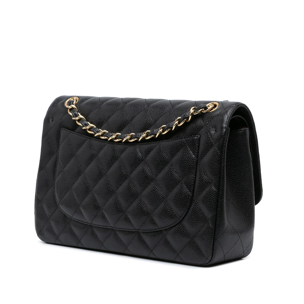 Chanel Jumbo Classic Caviar Double Flap (SHG-uGolu5)