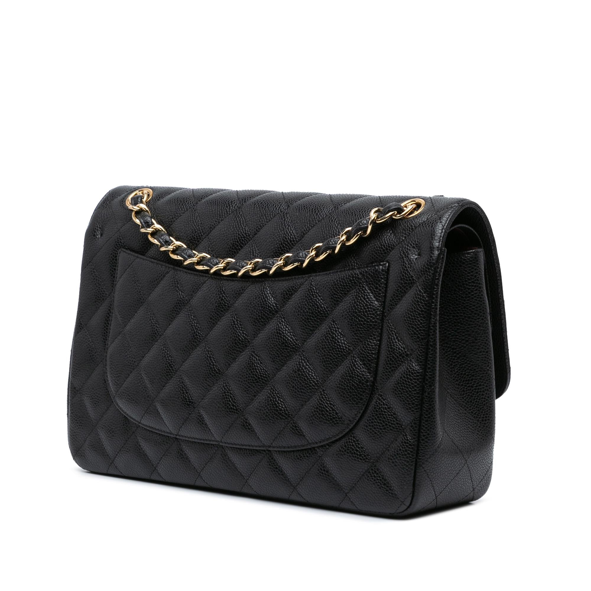 Chanel Jumbo Classic Caviar Double Flap (SHG-uGolu5)