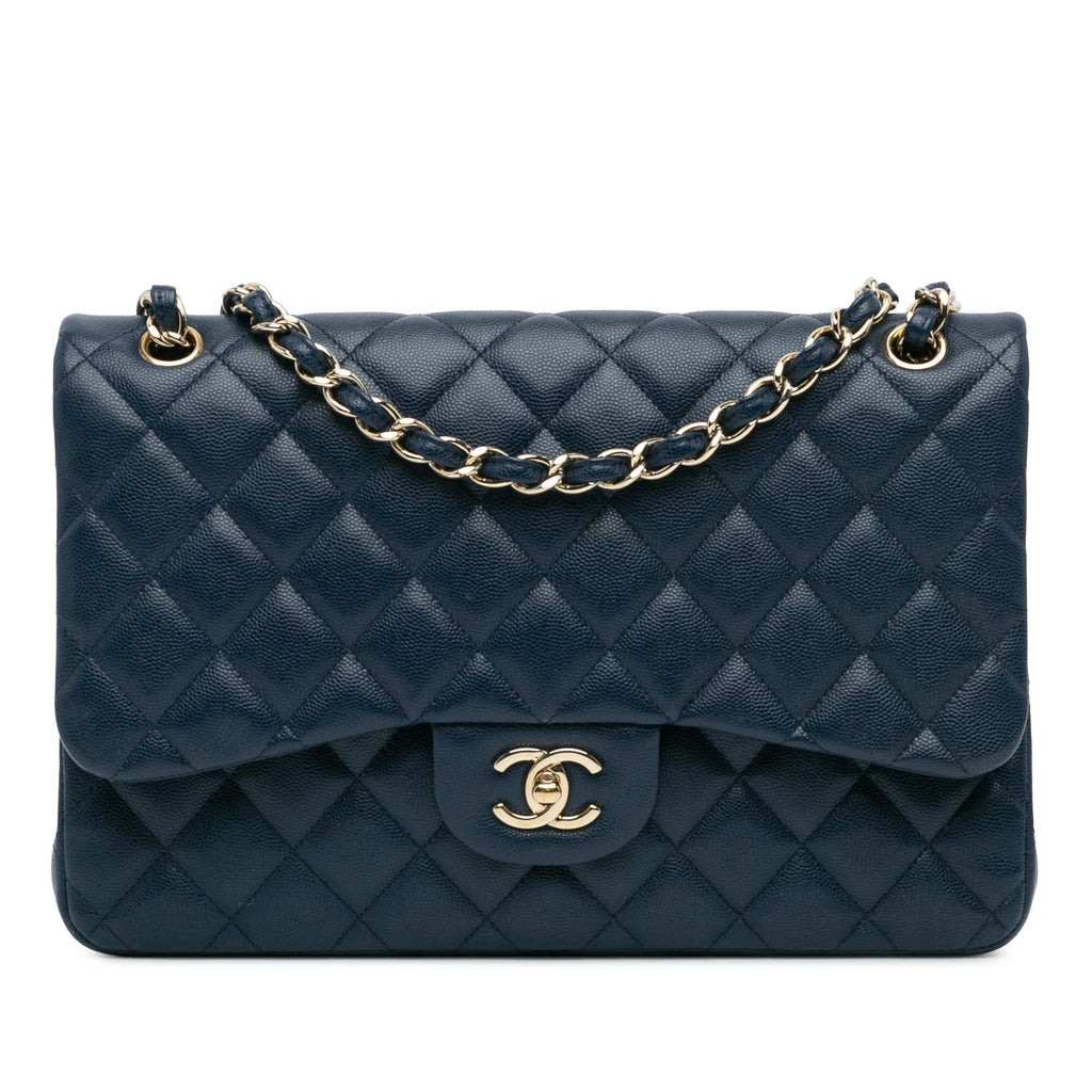 Chanel Jumbo Classic Caviar Double Flap (SHG-Ar5FRd)