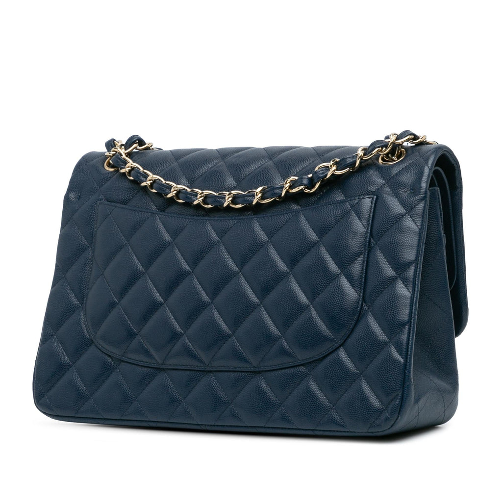 Chanel Jumbo Classic Caviar Double Flap (SHG-Ar5FRd)