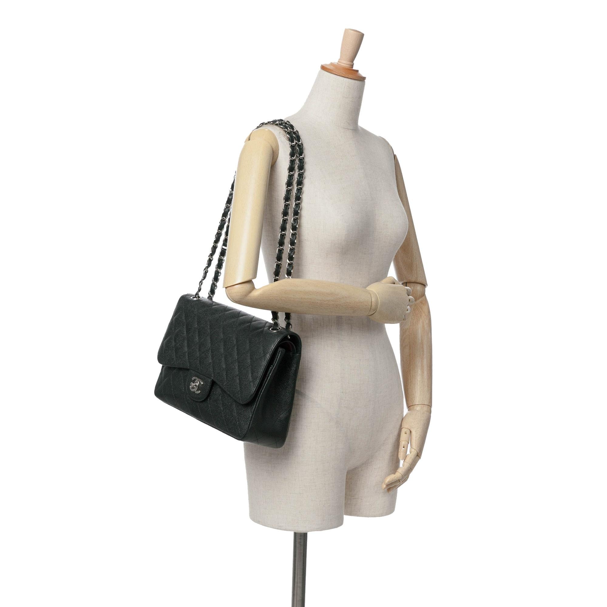 Chanel Jumbo Classic Caviar Double Flap (SHG-5svgjl)