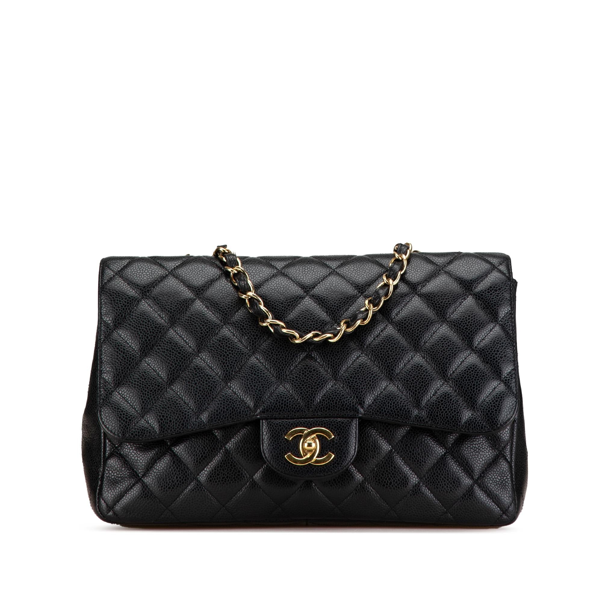 Chanel Jumbo Classic Caviar Single Flap