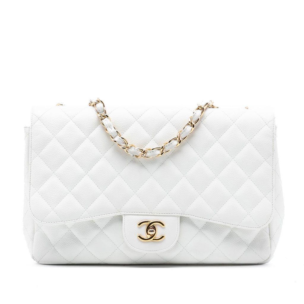 Chanel Jumbo Classic Caviar Single Flap