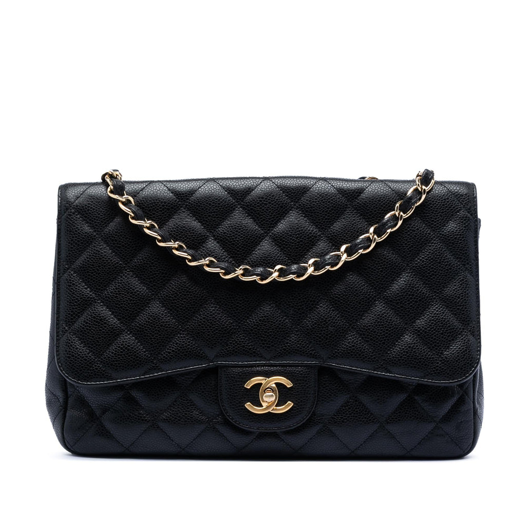 Chanel Jumbo Classic Caviar Single Flap