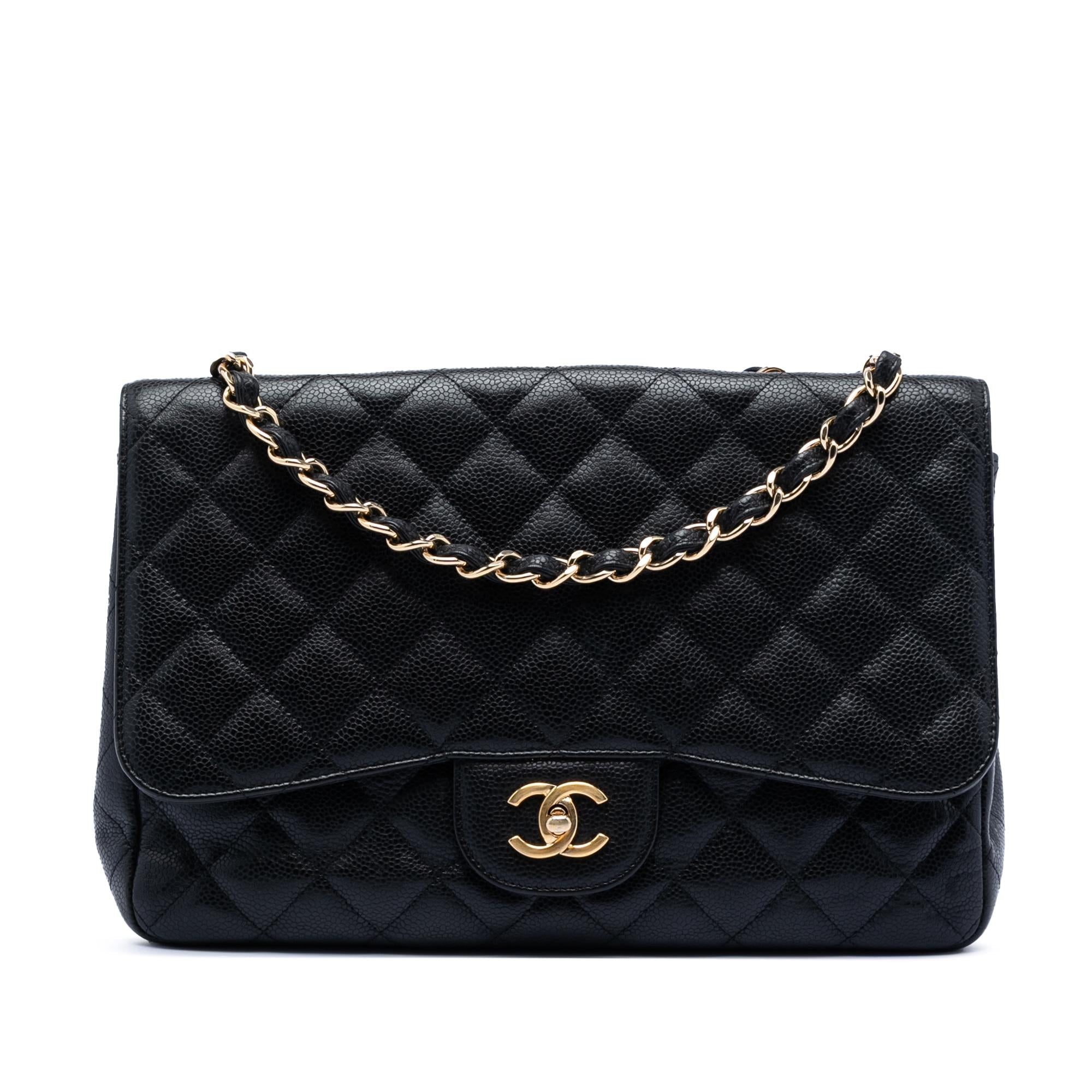 Chanel Jumbo Classic Caviar Single Flap