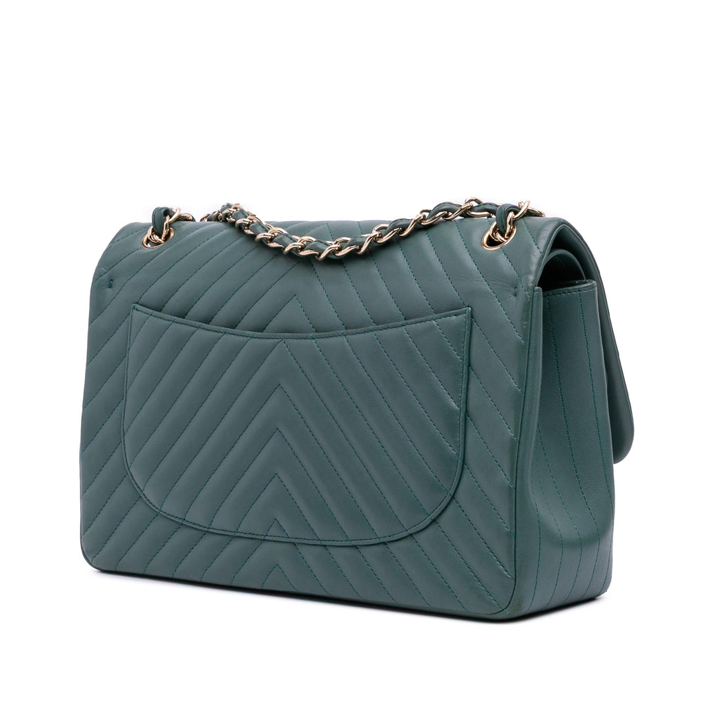 Chanel Jumbo Classic Chevron Lambskin Double Flap