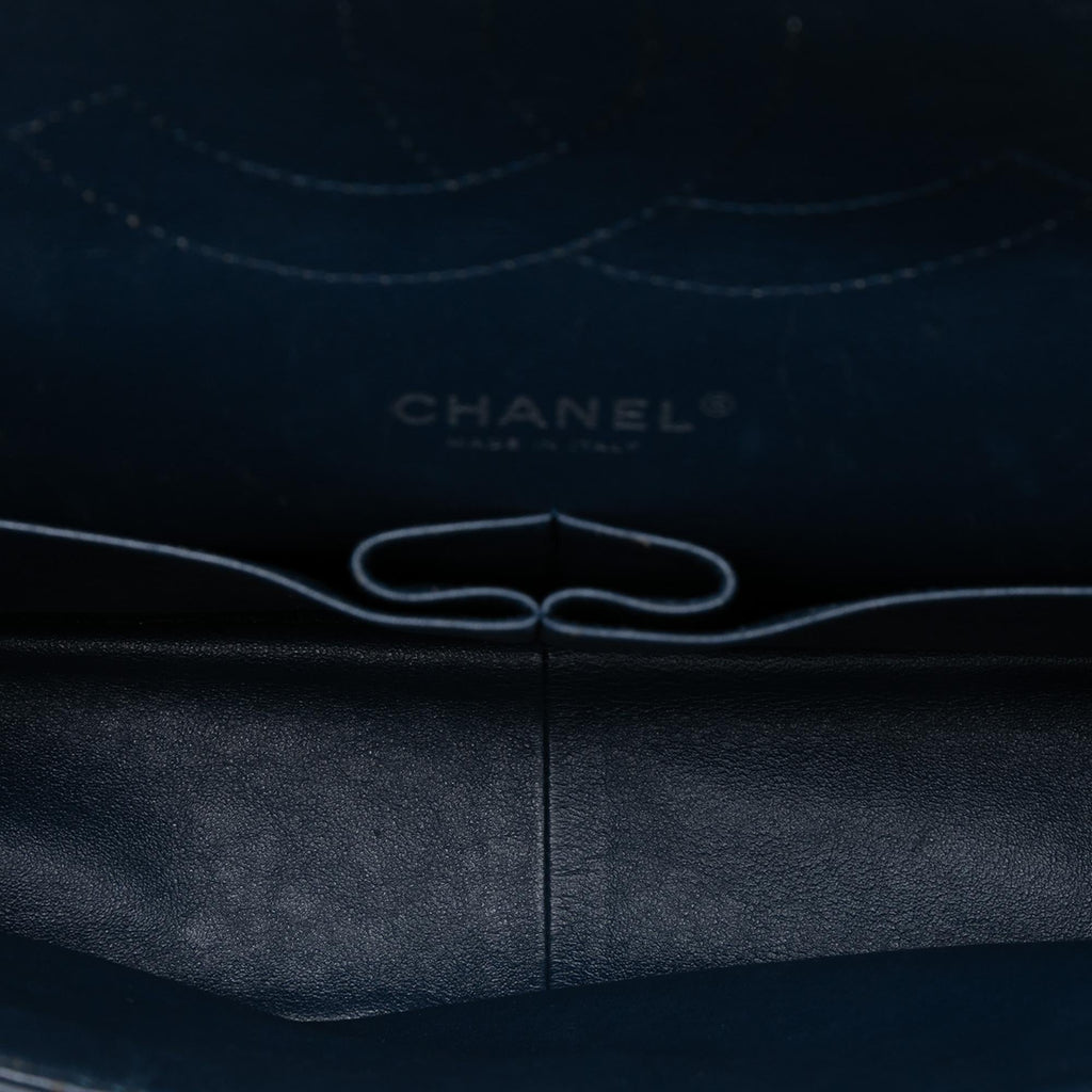 Chanel Jumbo Classic Chevron Patent Double Flap