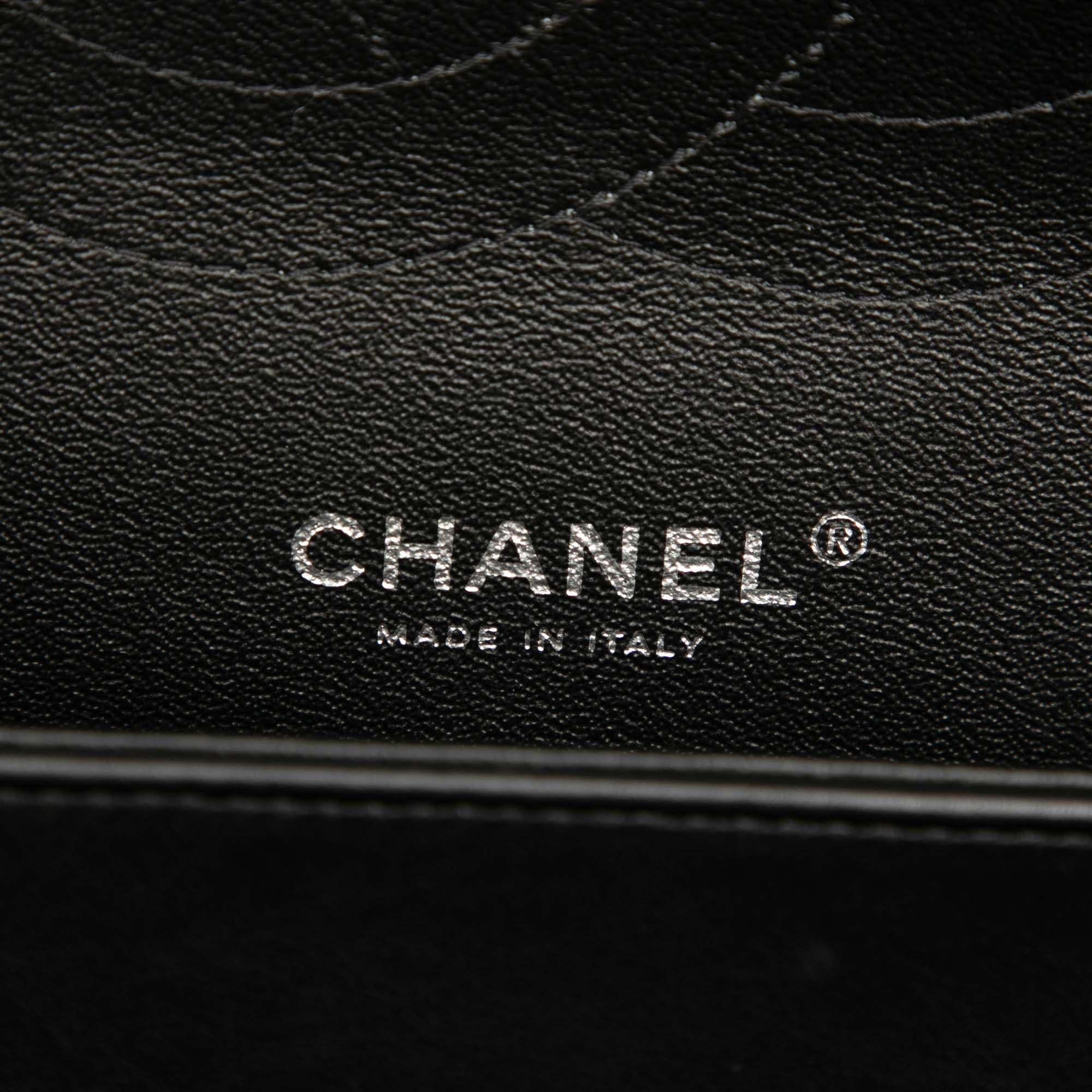 Chanel Jumbo Classic Chevron Patent Double Flap