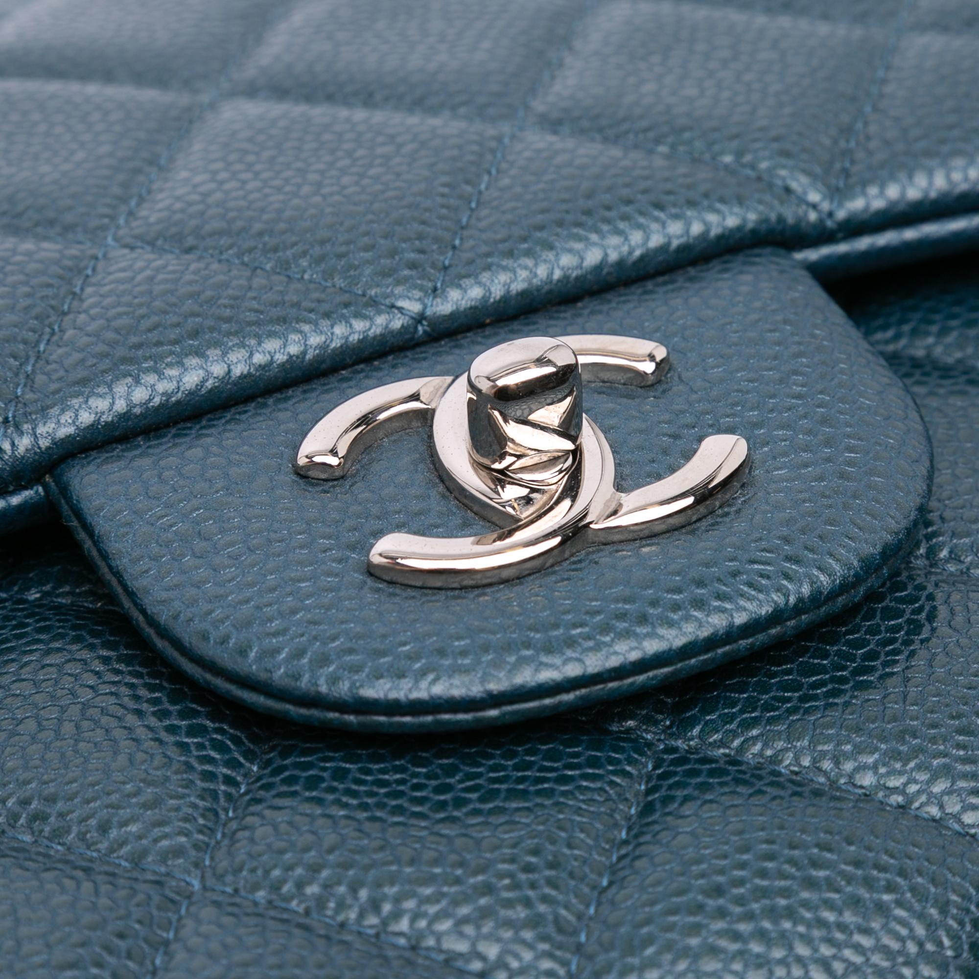 Chanel Jumbo Classic Iridescent Caviar Double Flap