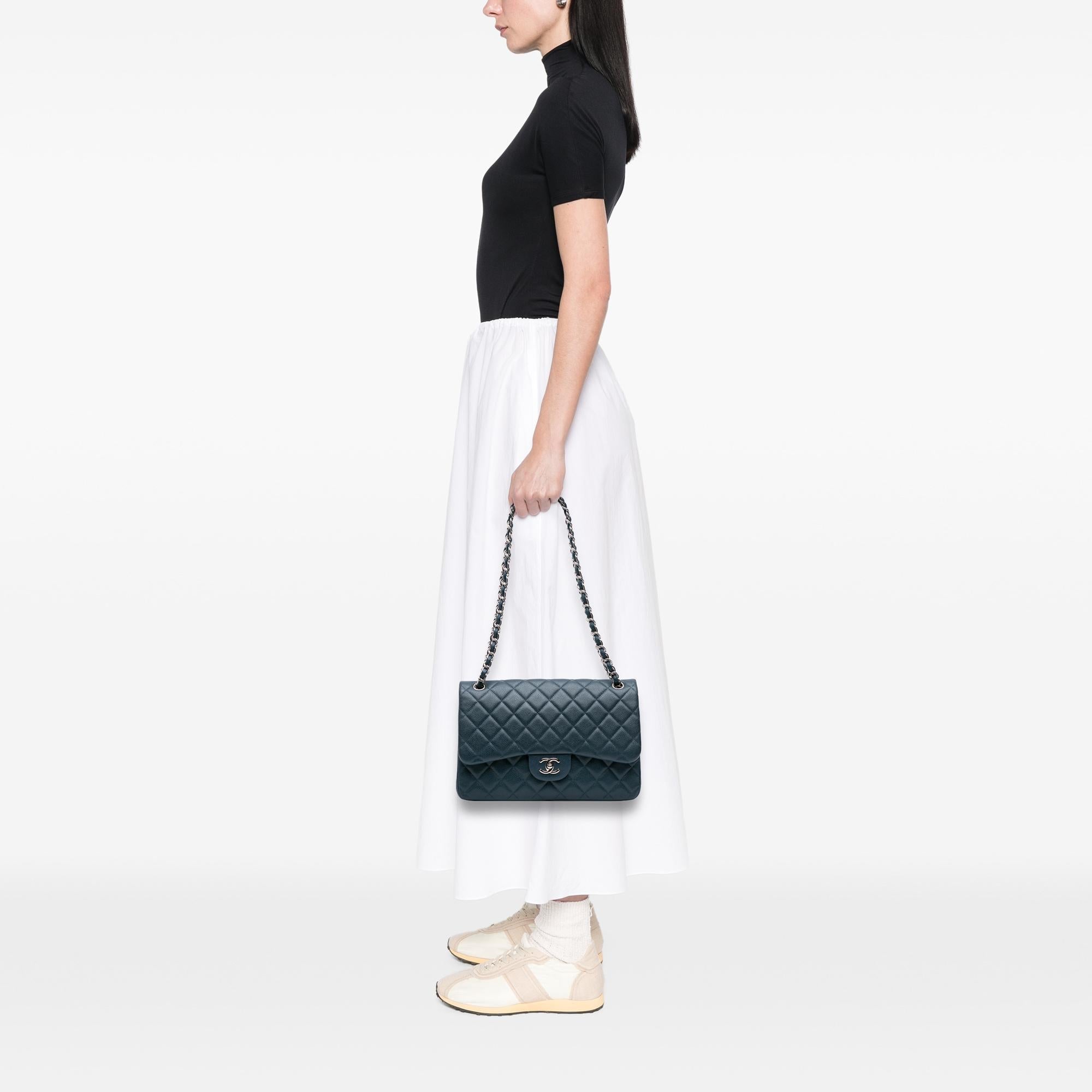 Chanel Jumbo Classic Iridescent Caviar Double Flap