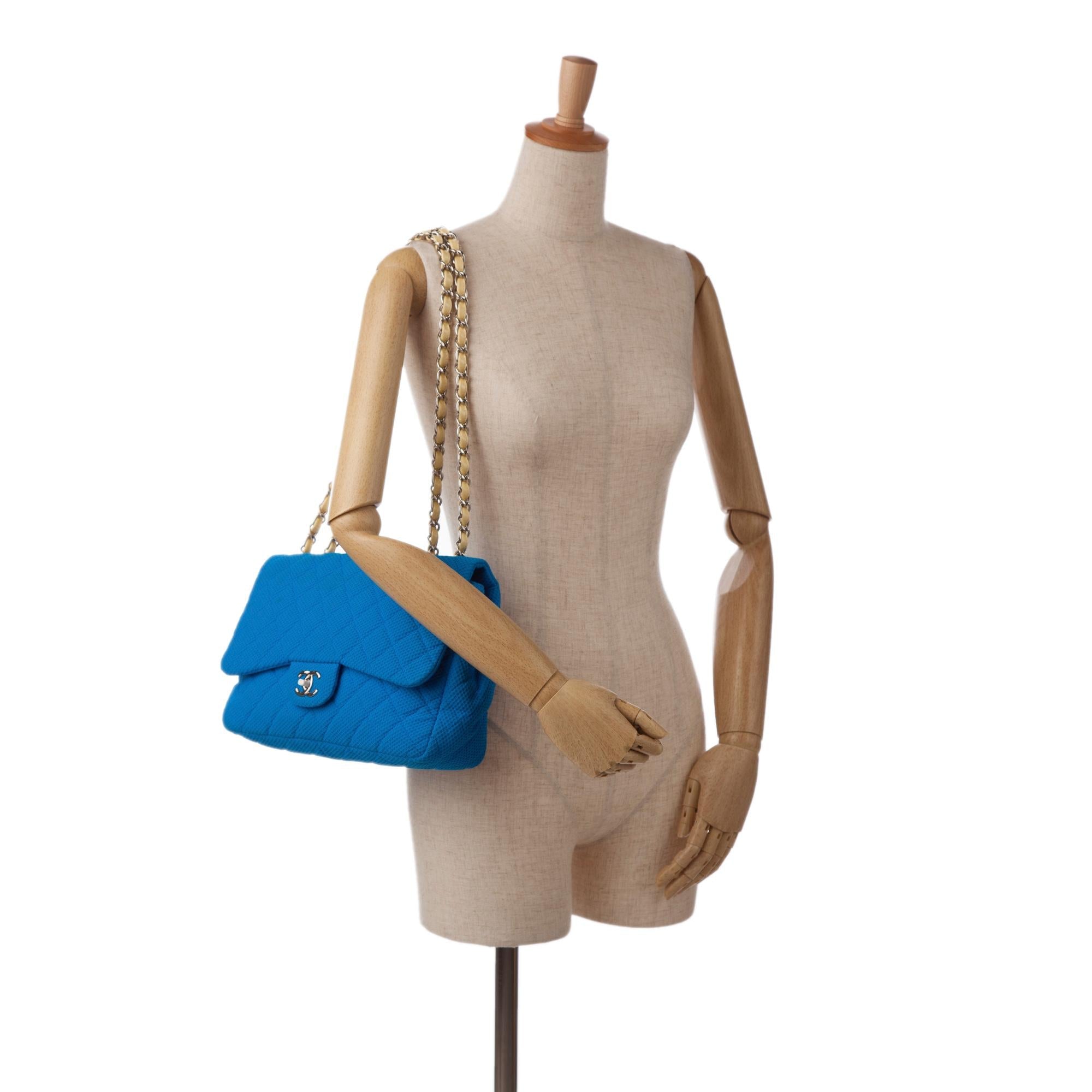 Chanel Jumbo Classic Jersey Single Flap (SHG-vOf3cS)