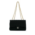 Chanel Jumbo Classic Jersey Single Flap (SHG-X4hoLJ)