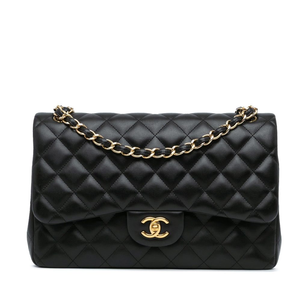 Chanel Jumbo Classic Lambskin Double Flap (SHG-np3lhQ)