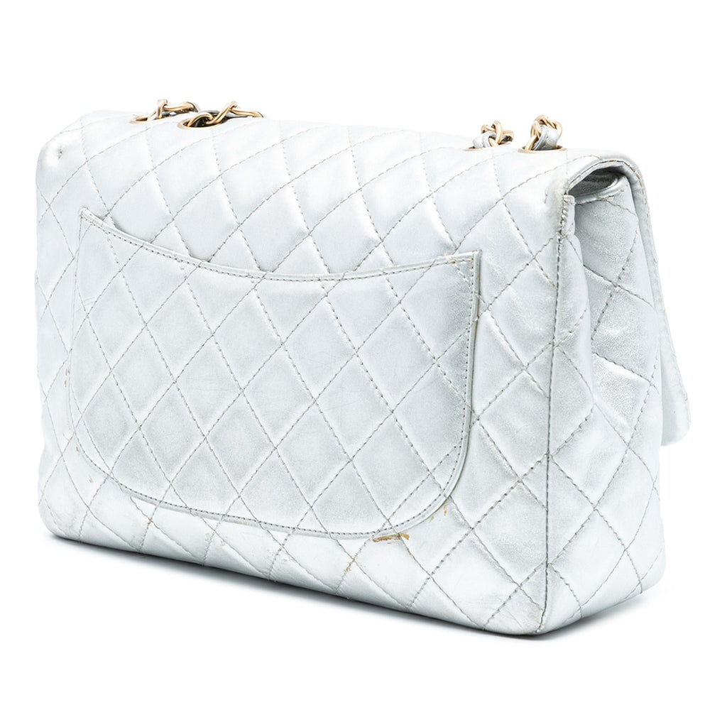 Chanel Jumbo Classic Metallic Lambskin Single Flap