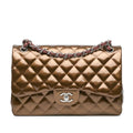 Chanel Jumbo Classic Metallic Patent Double Flap