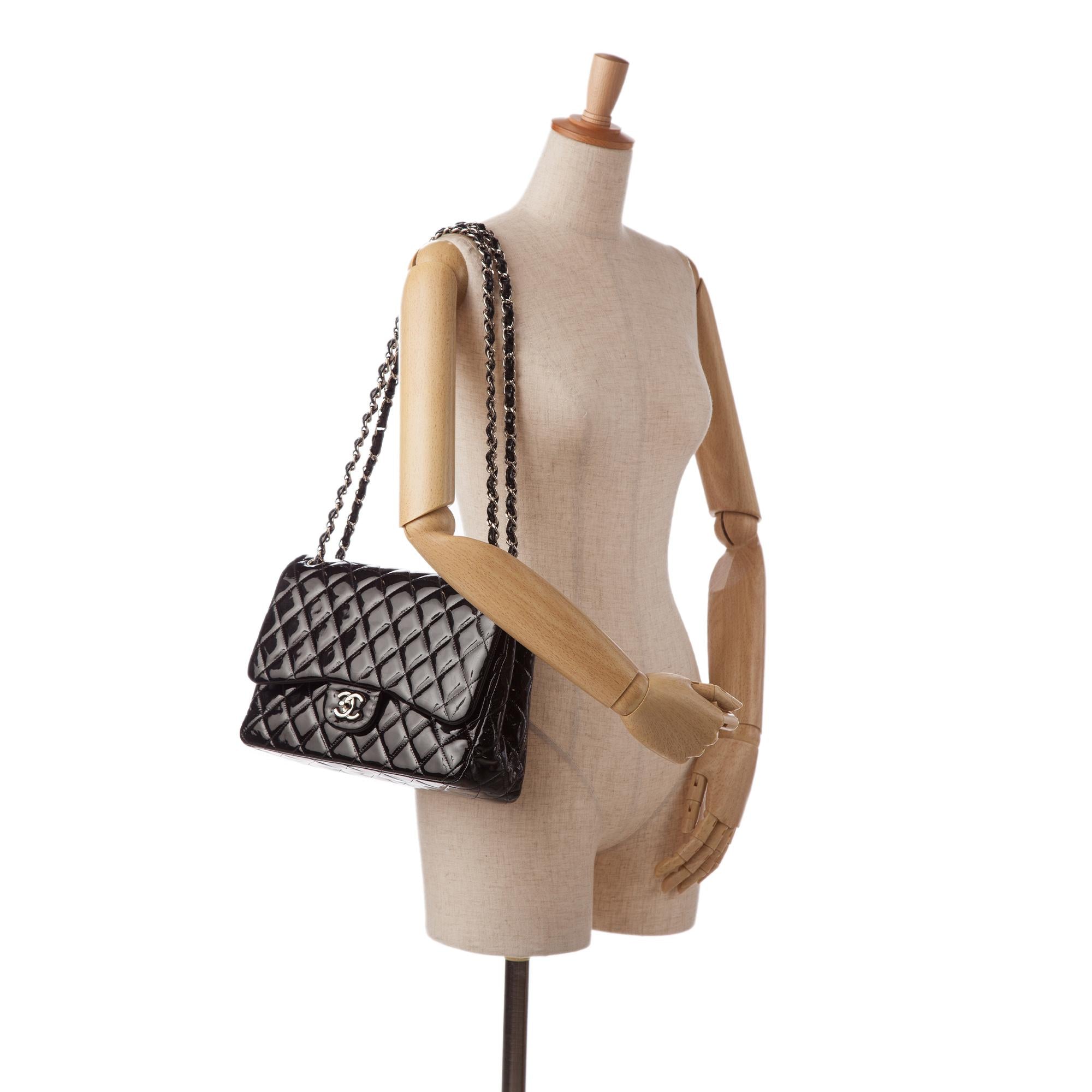 Chanel Jumbo Classic Patent Double Flap (SHG-wi4FA2)