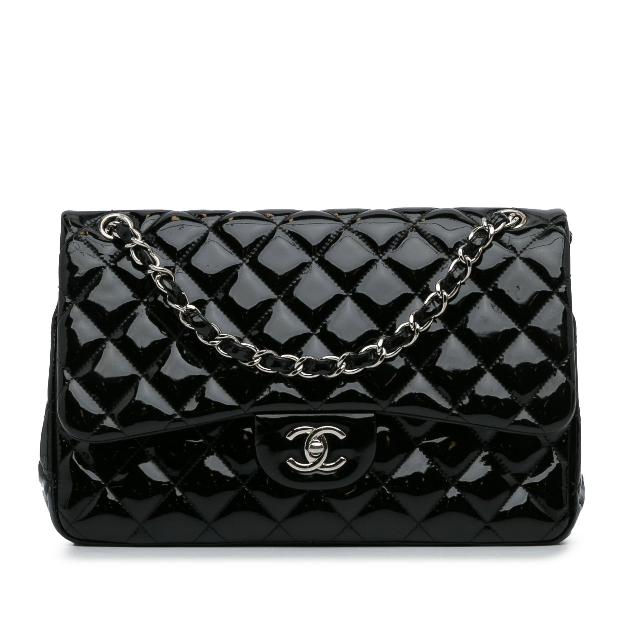 Chanel Jumbo Classic Patent Double Flap (SHG-88VGAj)