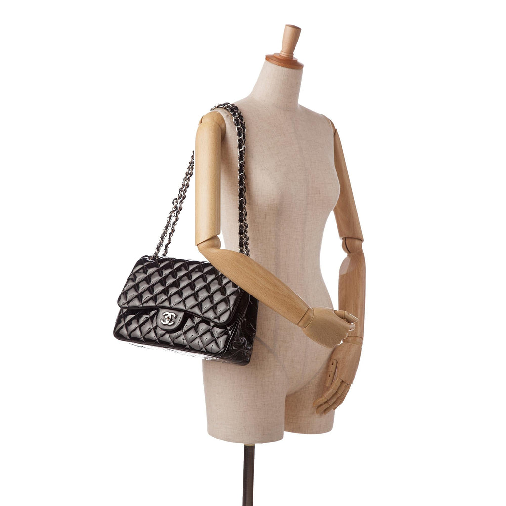 Chanel Jumbo Classic Patent Double Flap (SHG-88VGAj)