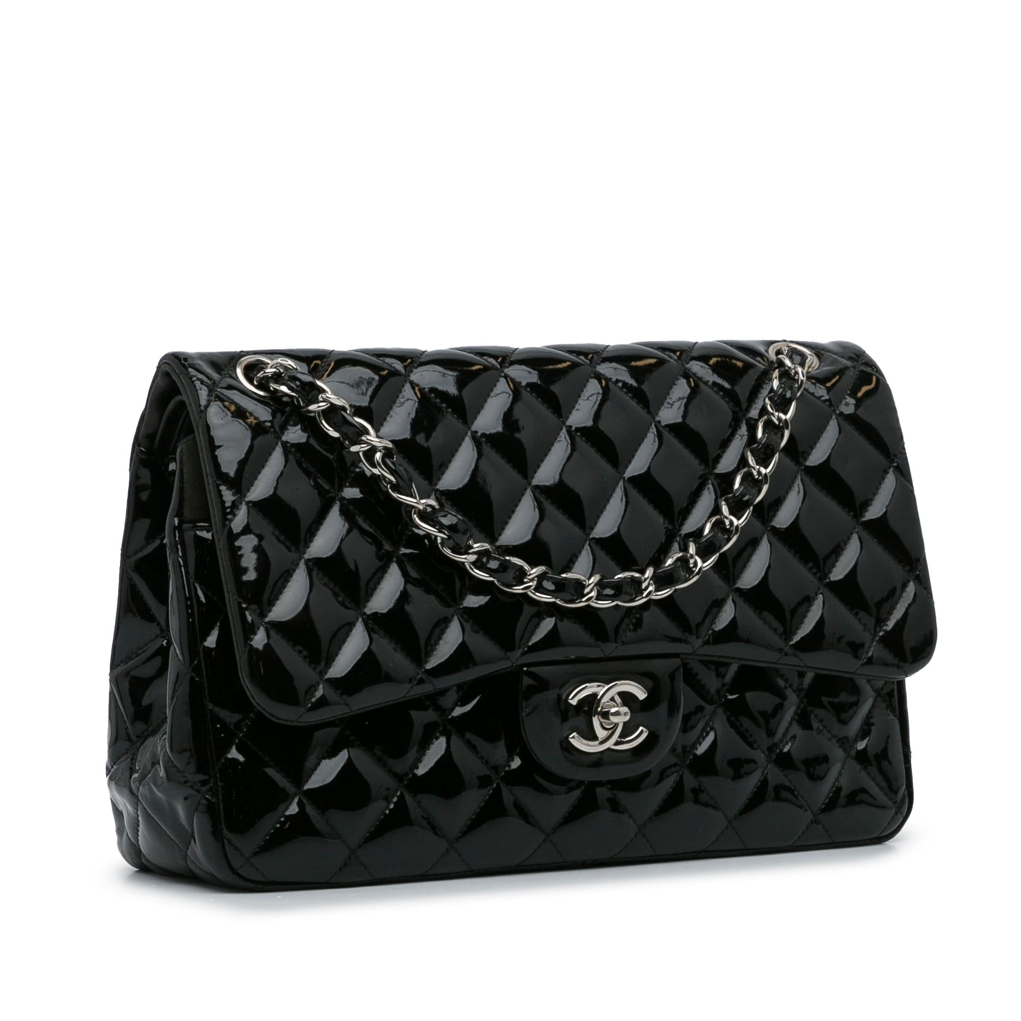 Chanel Jumbo Classic Patent Double Flap (SHG-88VGAj)