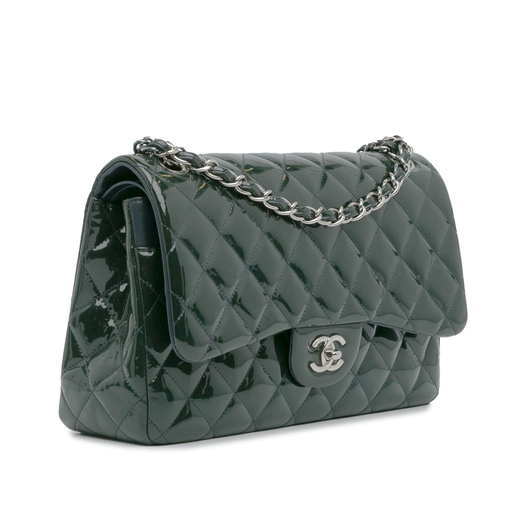 Chanel Jumbo Classic Patent Double Flap (SHG-tIs8iI)