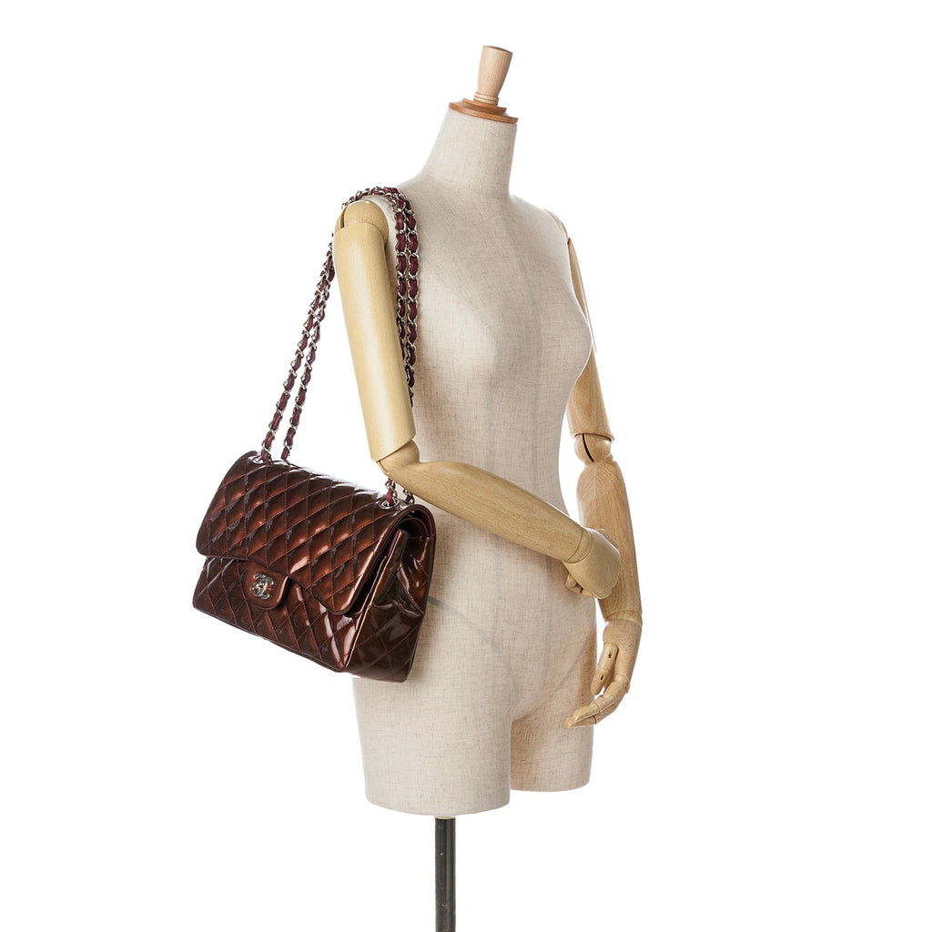 Chanel Jumbo Classic Patent Double Flap (SHG-ENM6bZ)