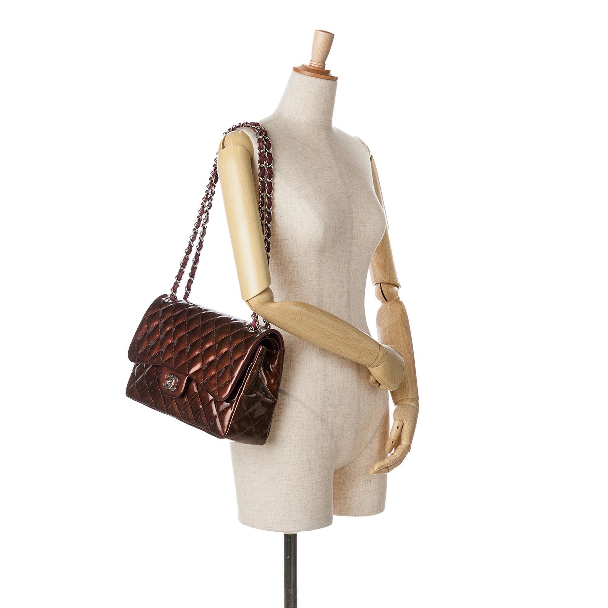 Chanel Jumbo Classic Patent Double Flap (SHG-ENM6bZ)