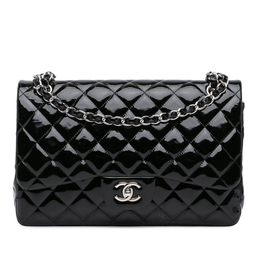 Chanel Jumbo Classic Patent Double Flap