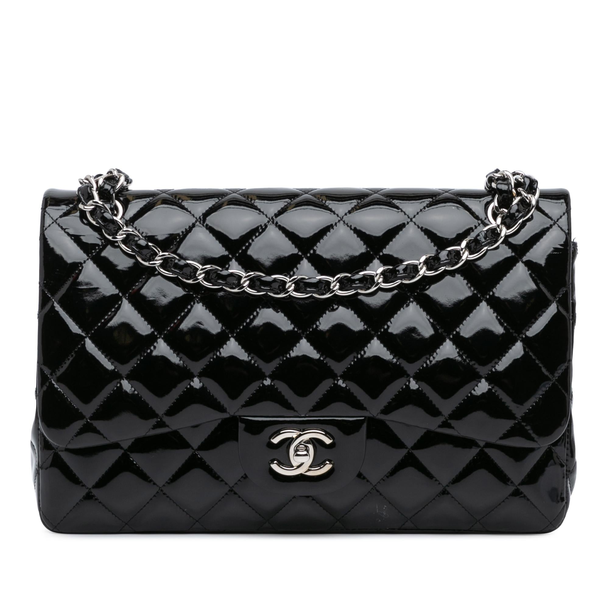 Chanel Jumbo Classic Patent Double Flap