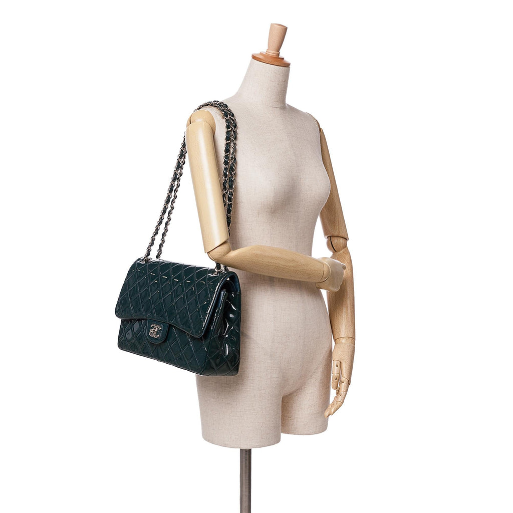 Chanel Jumbo Classic Patent Double Flap (SHG-1iWSwn)