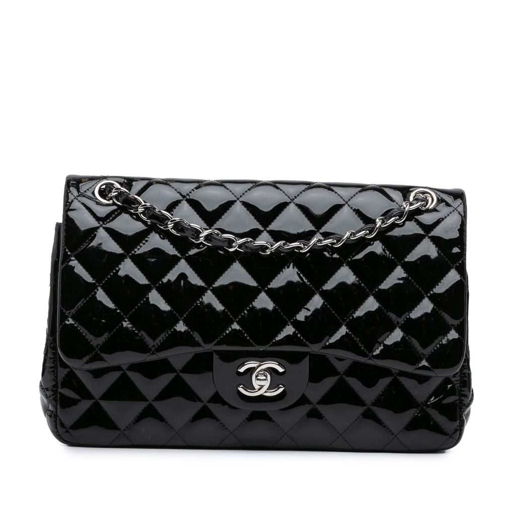 Chanel Jumbo Classic Patent Double Flap