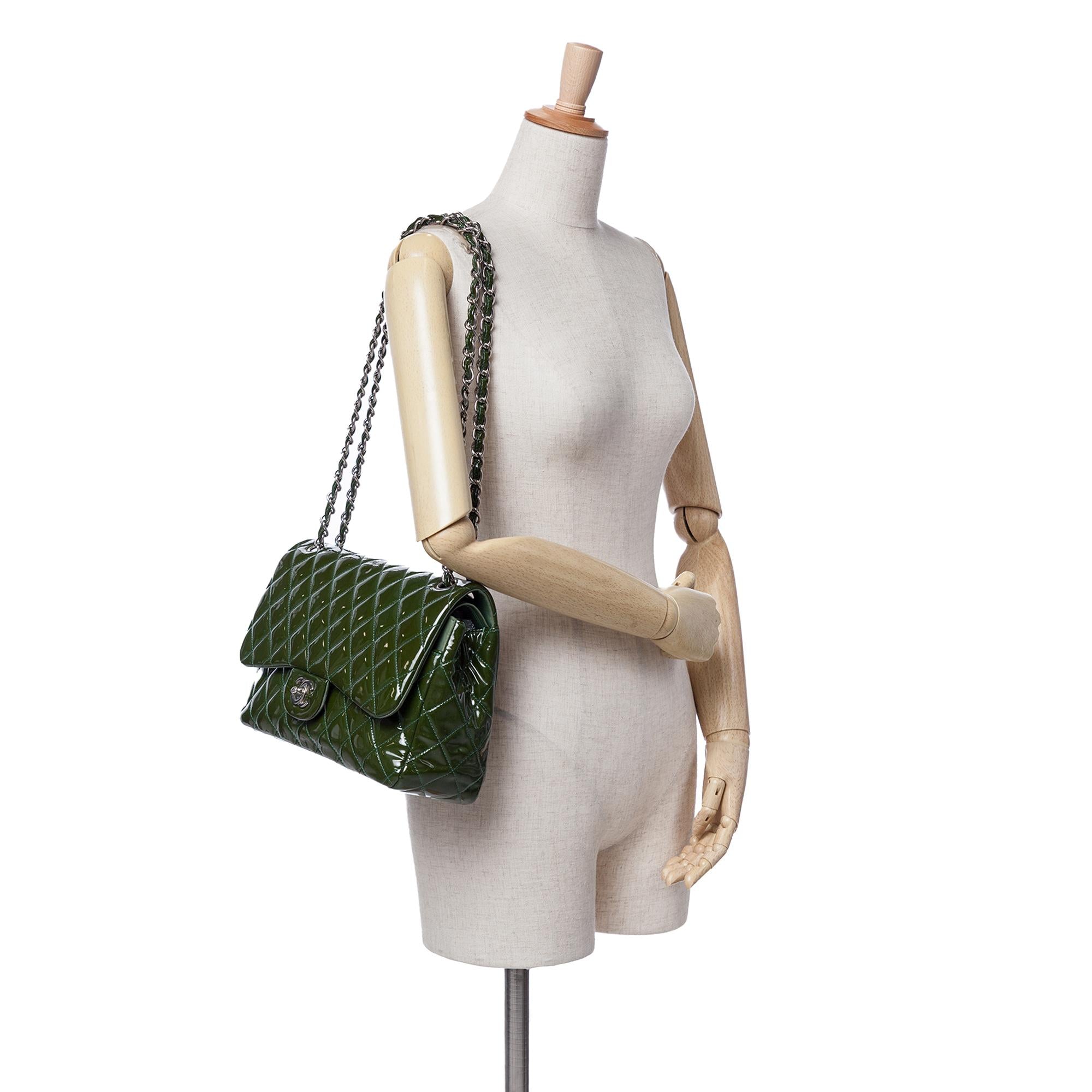 Chanel Jumbo Classic Patent Double Flap