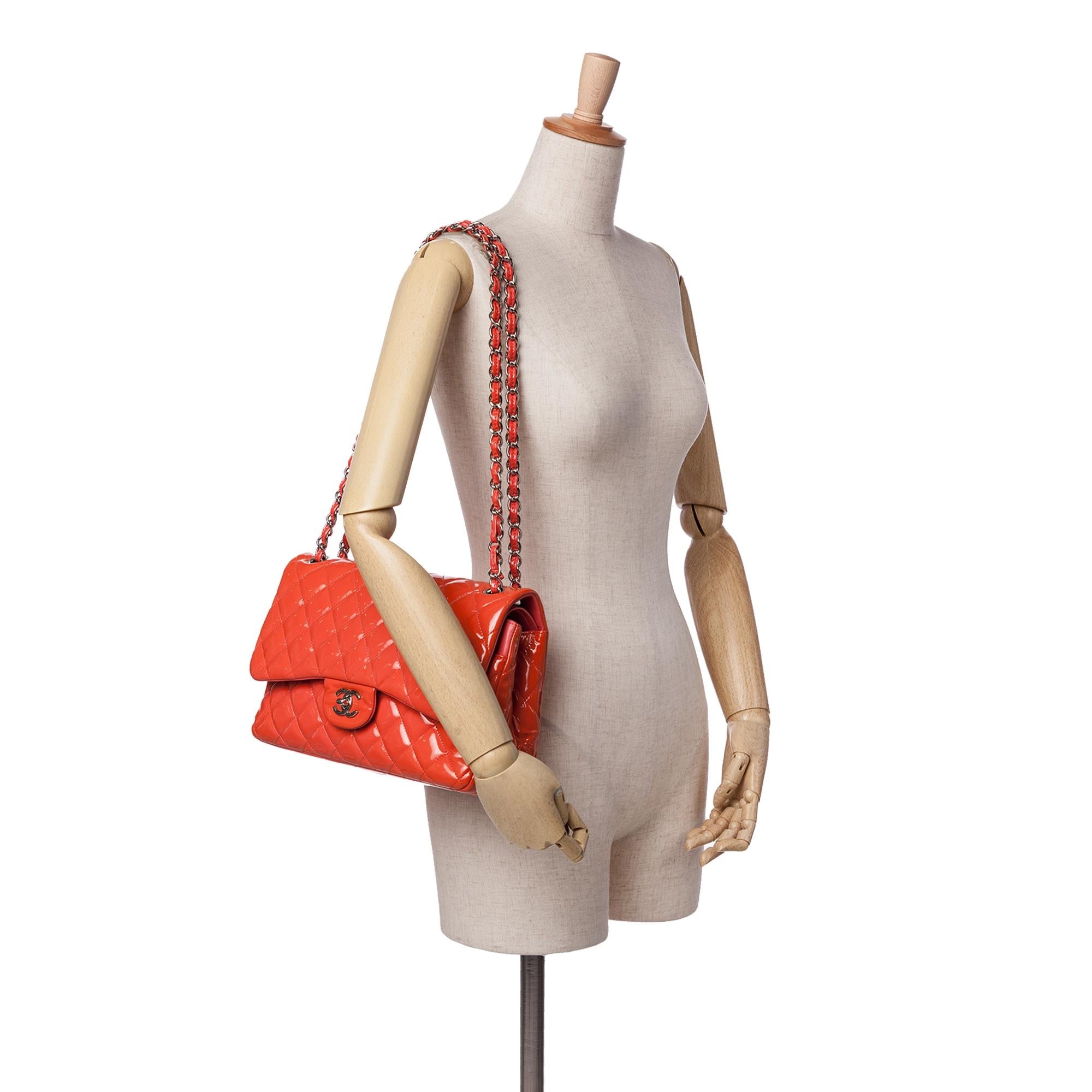 Chanel Jumbo Classic Patent Double Flap