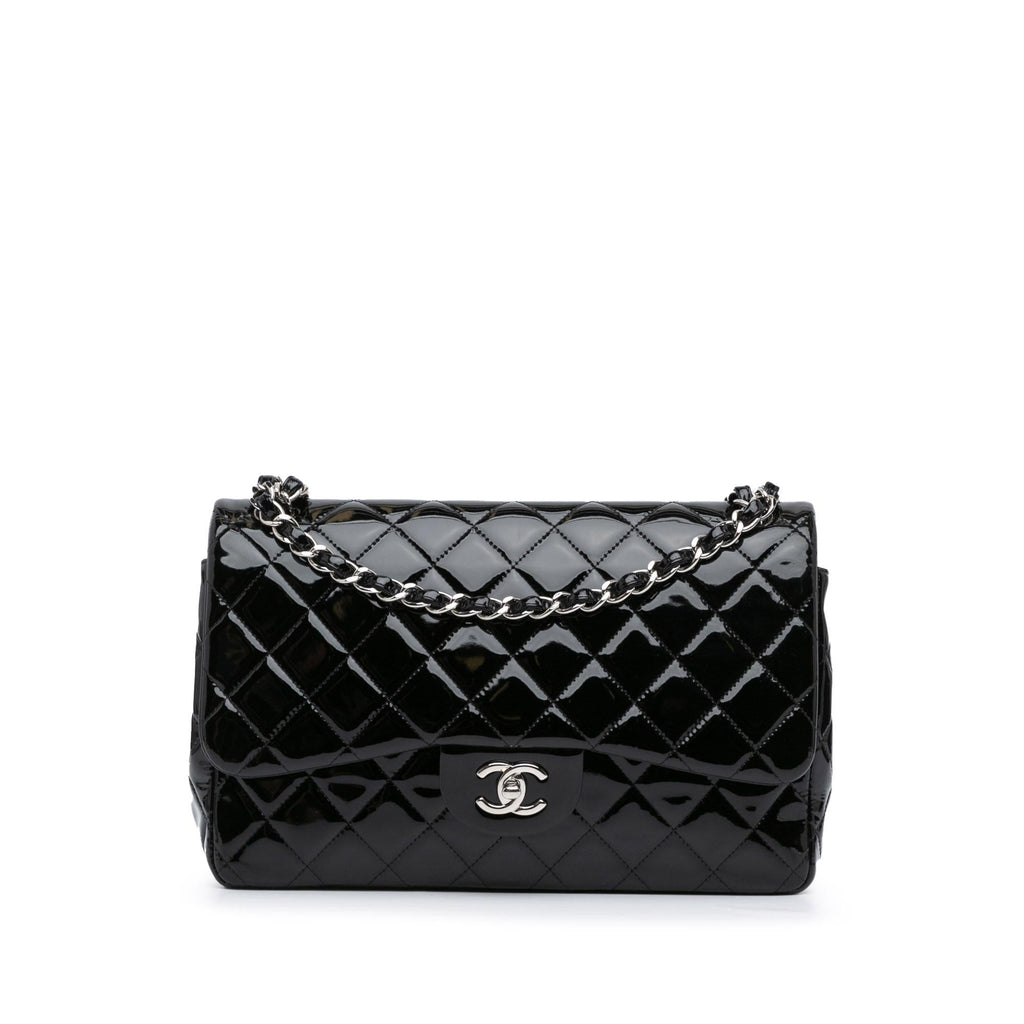 Chanel Jumbo Classic Patent Double Flap