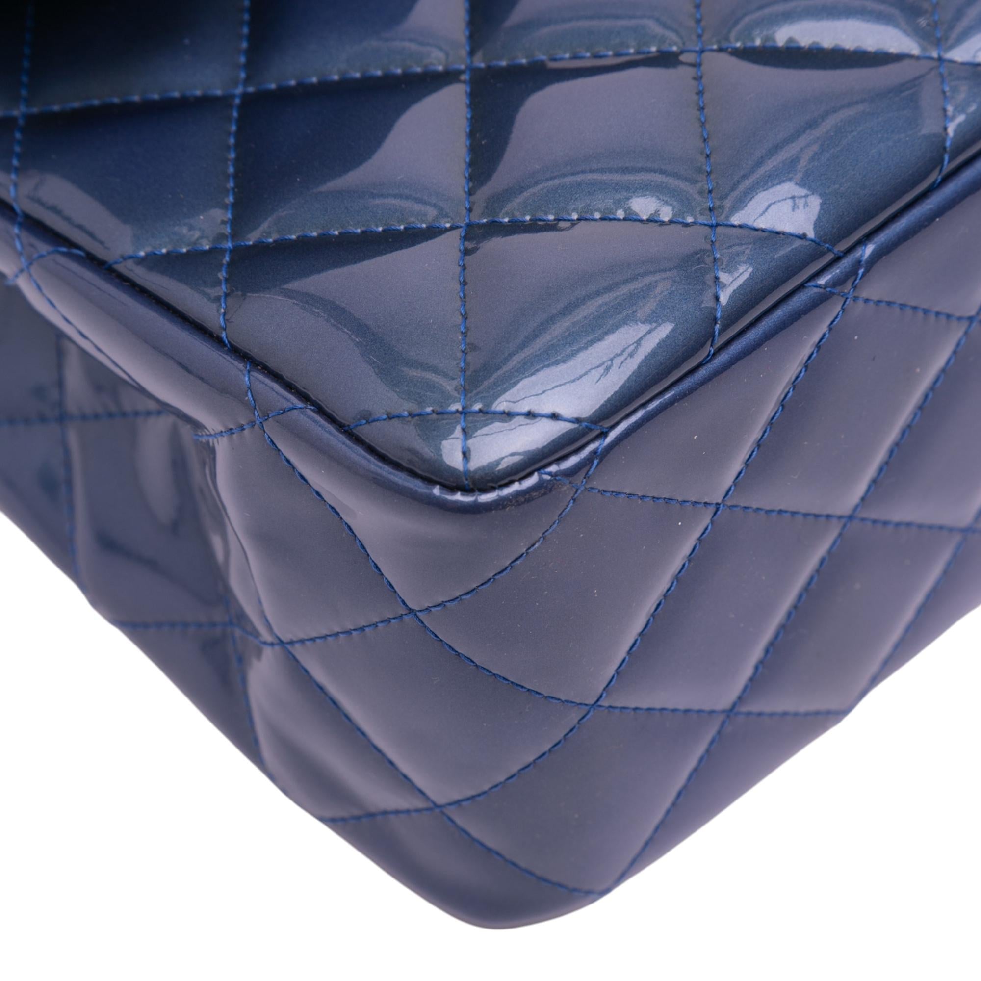 Chanel Jumbo Classic Patent Double Flap